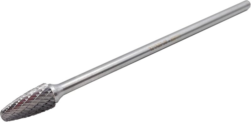 LU&MN SF-5 Tungsten Carbide Burr Tree Shape Radius End Double Cut Rotary Burr File,1/4'' Shank,7"Long Shank, for Die Grinder Drill,Metal Carving, Polishing,Engraving by - Image 2